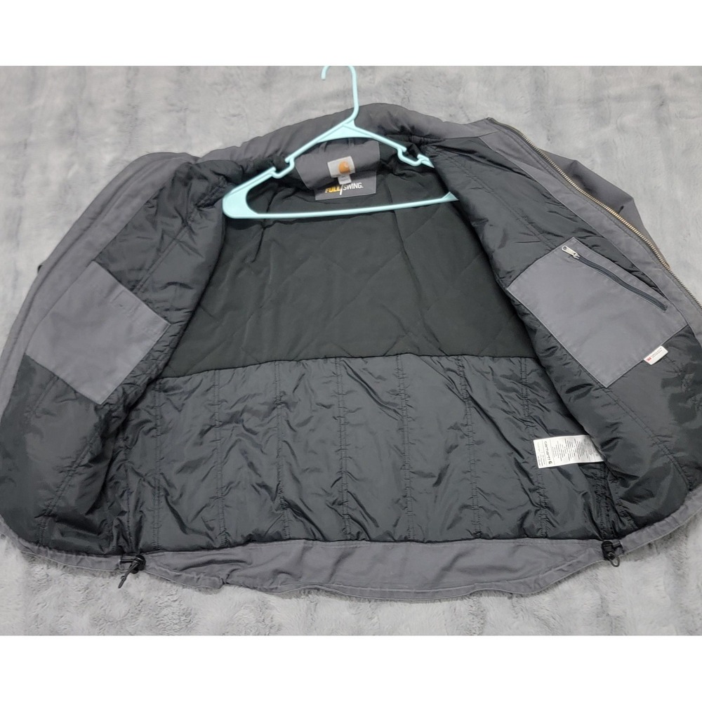 Carhartt Jacket Mens 2XL Gray Full Swing Cryder Thinsulate Canvas Work Insulated - Picture 4 of 15